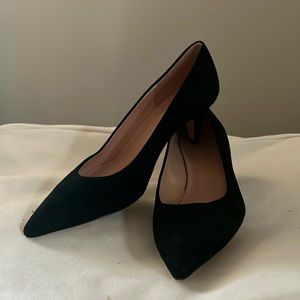 J. Crew black suede leather kitten heels jcrew size 10